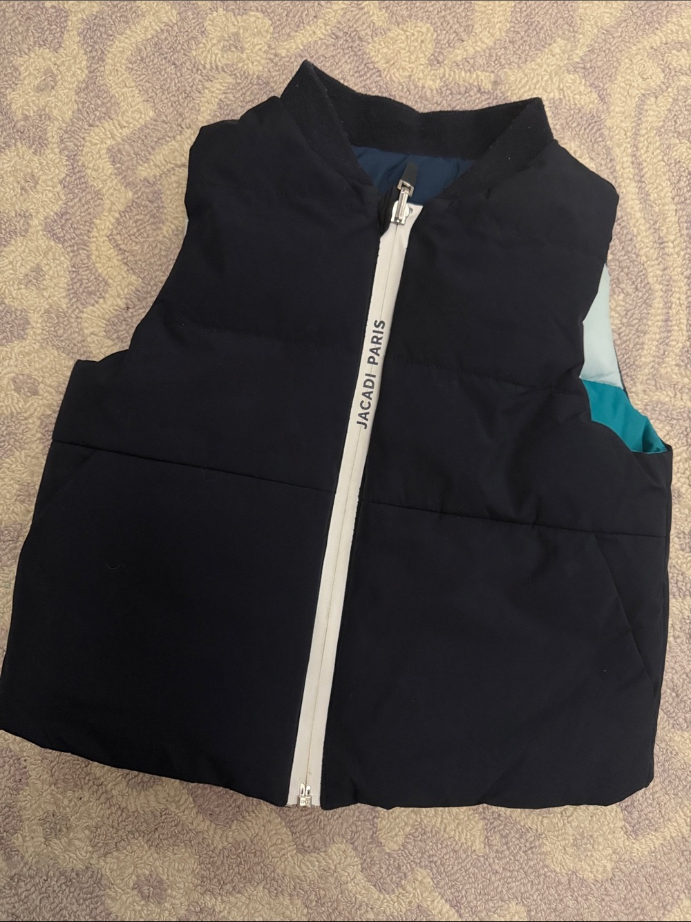 Jacadi Kids Navy Puffer Reversible Vest
